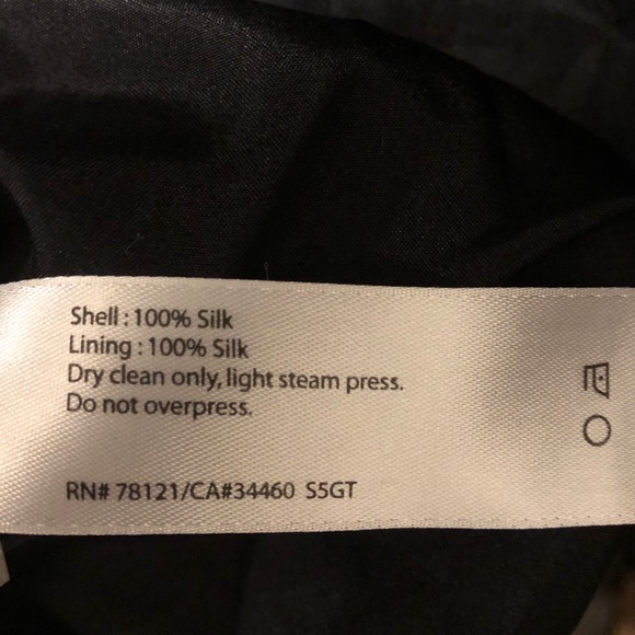 Eileen Fisher Sheer Overlay Silk Georgette dress. - Picture 8 of 8